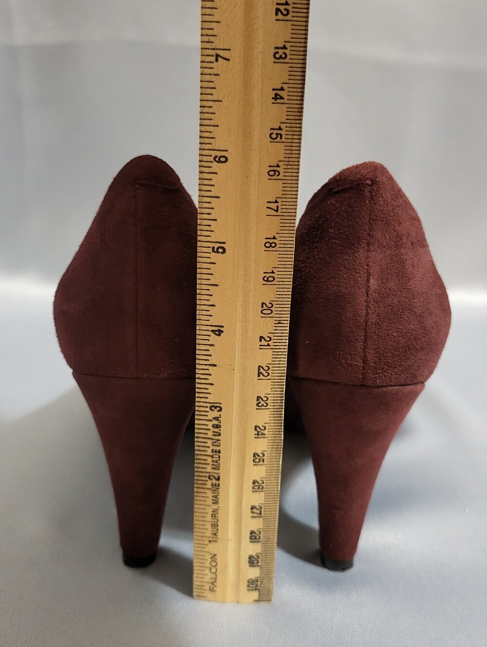 Clarks Indigo Wessex Wyvern Suede Pumps High Heel Shoes Sz 6.5 M Burgundy Glam - Picture 10 of 13